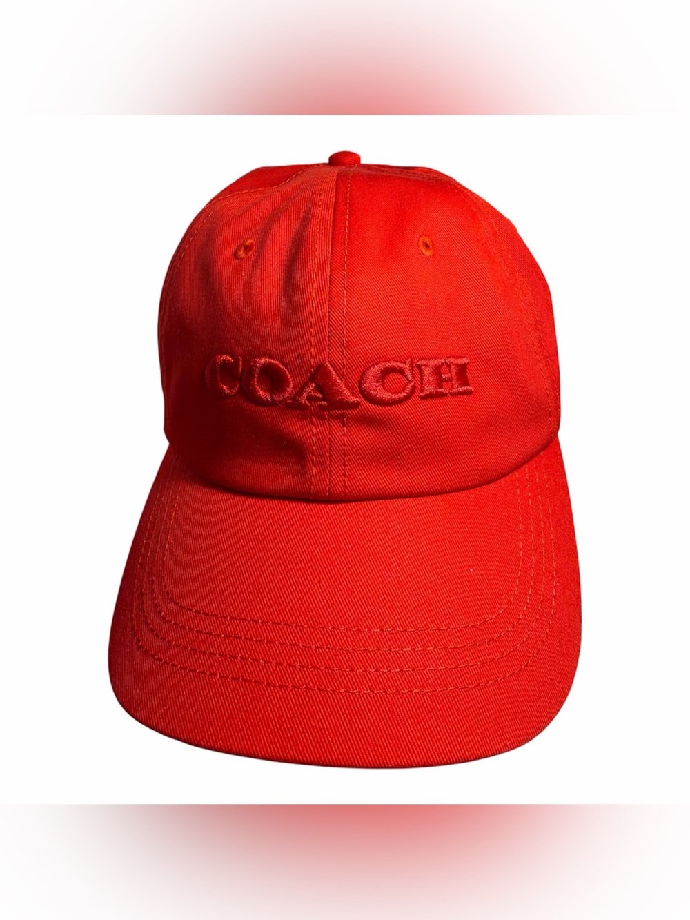 New Coach Embroidered Red Baseball Hat - NWT **